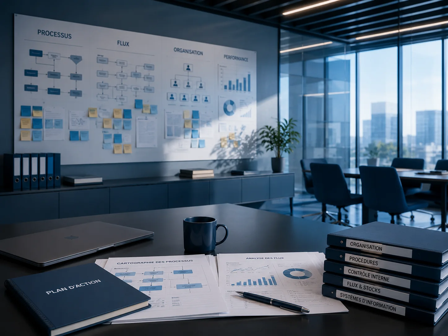 Espace de travail consacré aux processus et à l’organisation